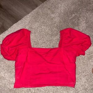 Women’s hot pink cropped boutique top